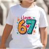 Kids 67 Themed Colorful Print TShirt Soft Cotton Fabric Breathable and Comfortable Ideal for Toddlers and Childrendf0382