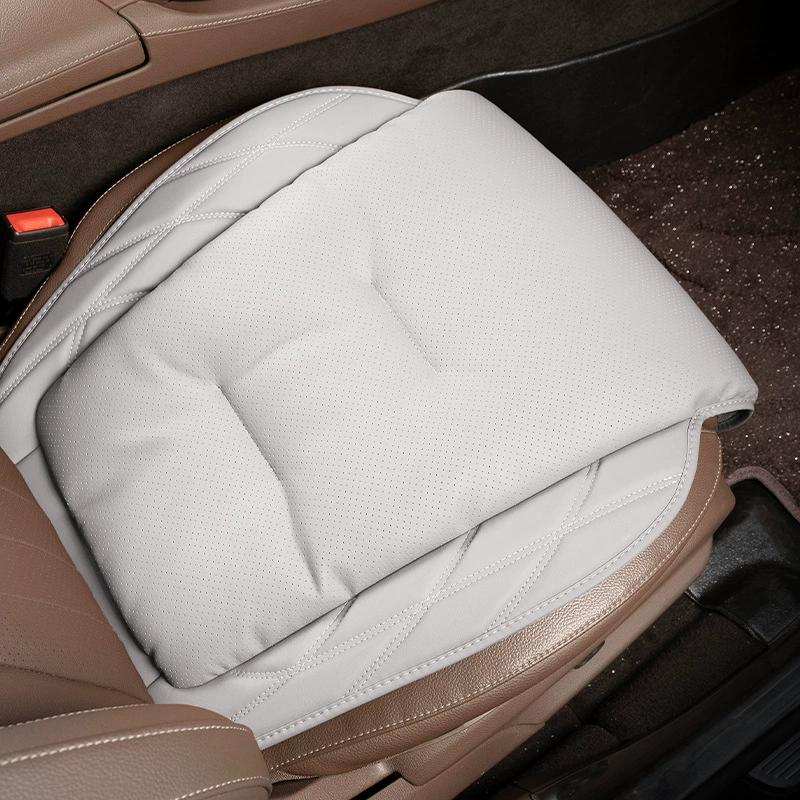 New Car Seat Cushion Waist Cushion for Most Cars Breathable and Ventilated Nappa Leather All Season Seat Cushion