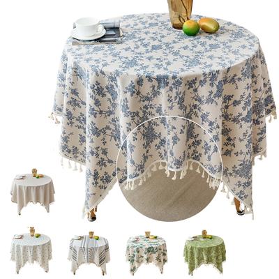 Runder Tischdecke mit Quasten Stretch Zuhause 70/90/100/140cm Dekorative Tischdecken Ganzjahres Universell Manteles De Mesa Redonda