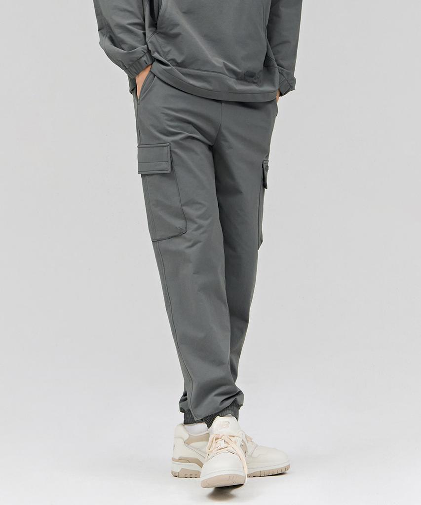 CHASECULT Men'S Stretch Fleece-Lined Cargo Jogger Pants - Khaki