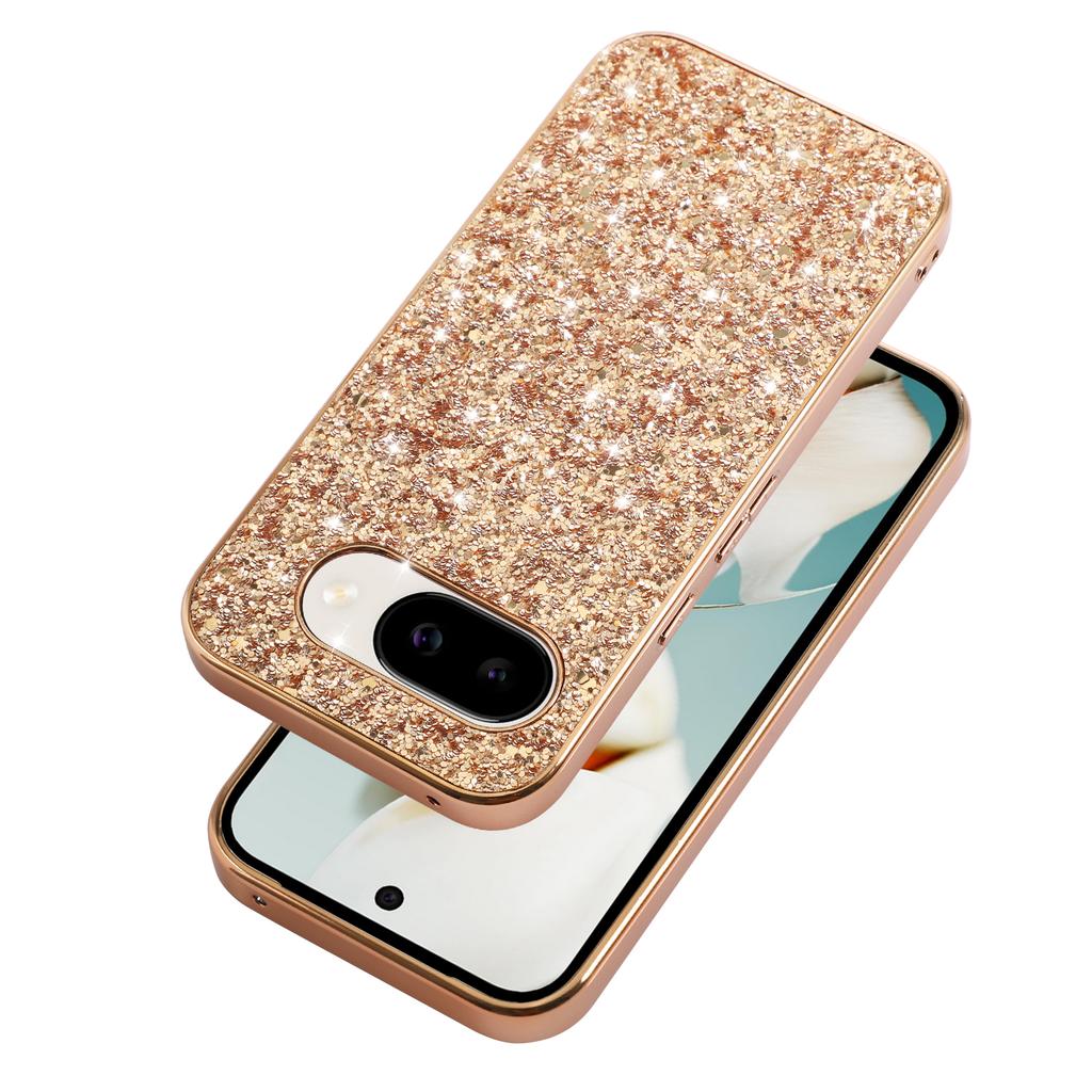 For Google Pixel 10a Case Electroplating TPU + PC Sparkling Glitter Phone Back Cover