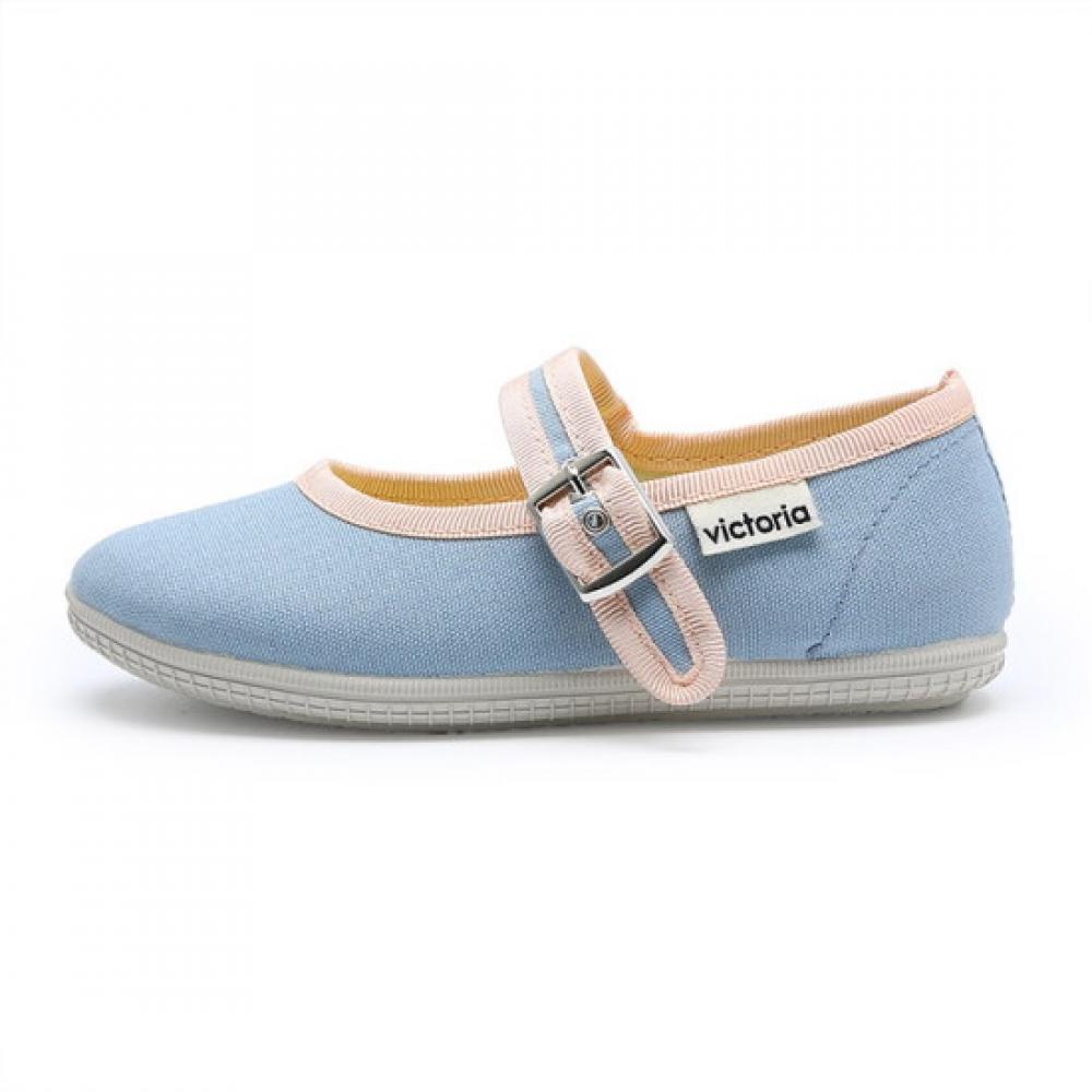 Victoria Shoes Junior Oda Mary Jane Canvas Shoes Glaciar J1049117 Glaciar