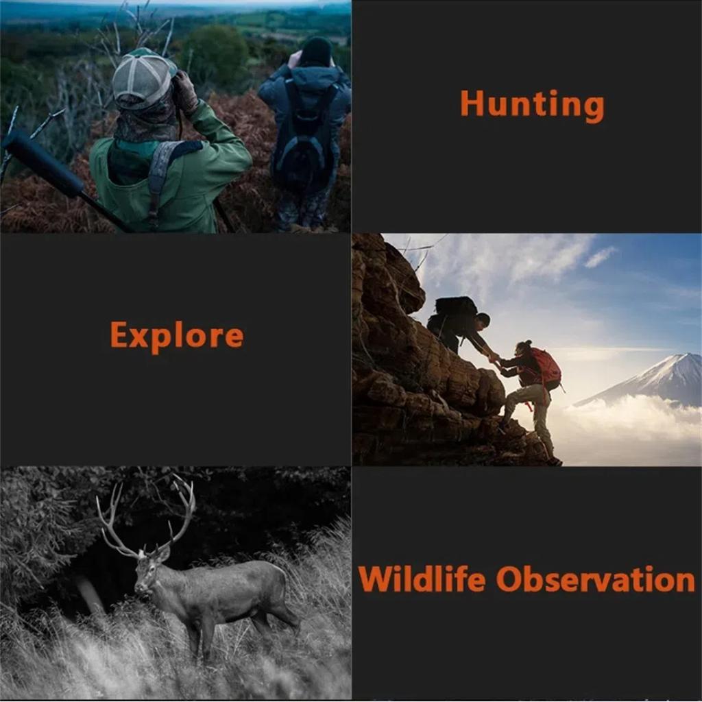 5K Binoculars, Infrared Night Vision Goggles, 10x Digital Zoom, Rechargeable, with a 3-inch Large Screen