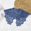 Vintage Shawl O-Neck Doll Fake Collar Shirt Women Hollow Crochet Lace False Collar Detachable Woman Half Shirt Faux  Col