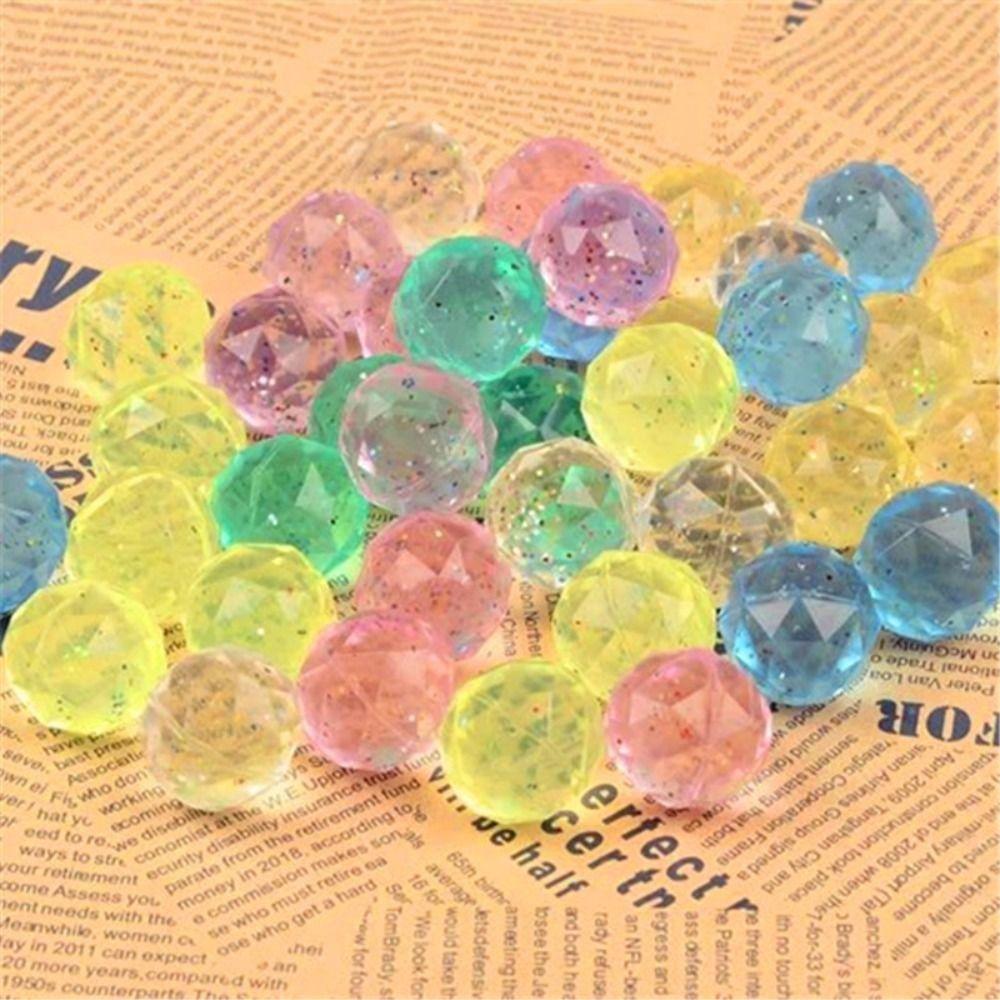 6Pcs Bouncy toy Bouncy Ball Clear Rubber Bouncy Ball Shape Ball Children Gift