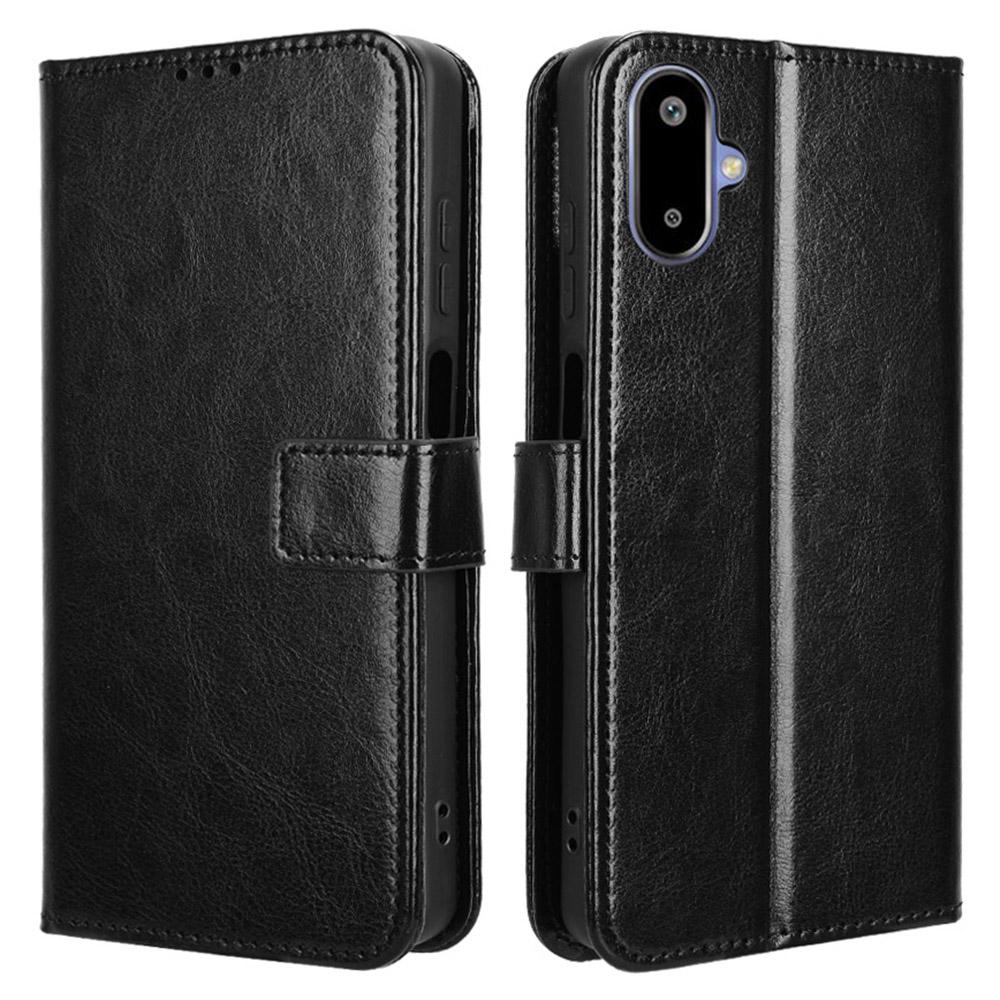 For Samsung Galaxy F06 5G/M06 5G Case Crazy Horse Texture PU Leather Phone Wallet Cover