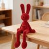 Sitzende Figur Hase Mittelstücke Bastelarbeiten Harz Abstrakte Kunst Sammlerstück für Hotel Bar Tresen