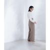 Natural Beauty Basic Trimmed Beige Women's Two-Tone Blouse,