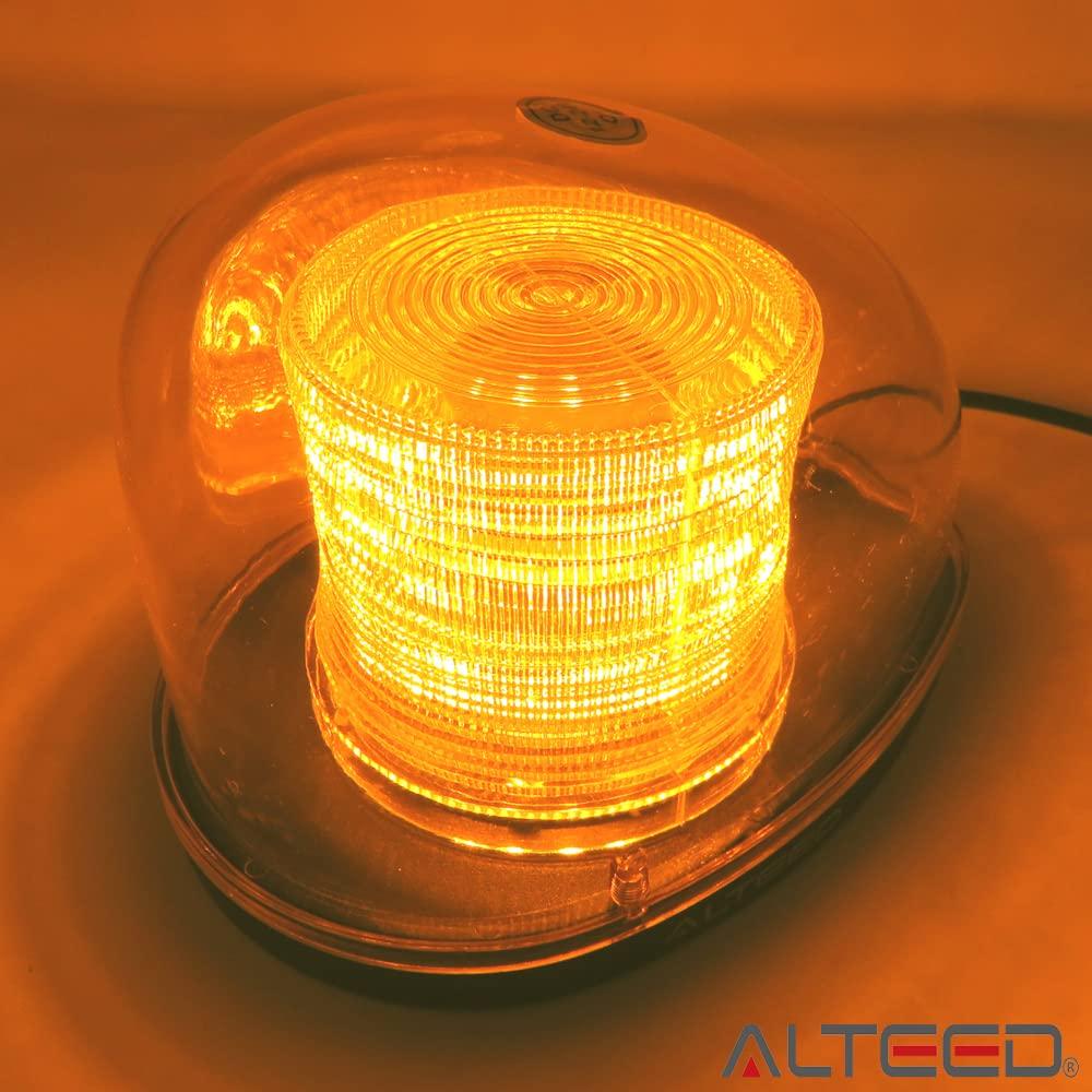 ALTEED Streamlined LED Rotating Patrol 7 Lighting Compatible with 12V and 24V Vehicles Light, Patterns, (Yellow Light)