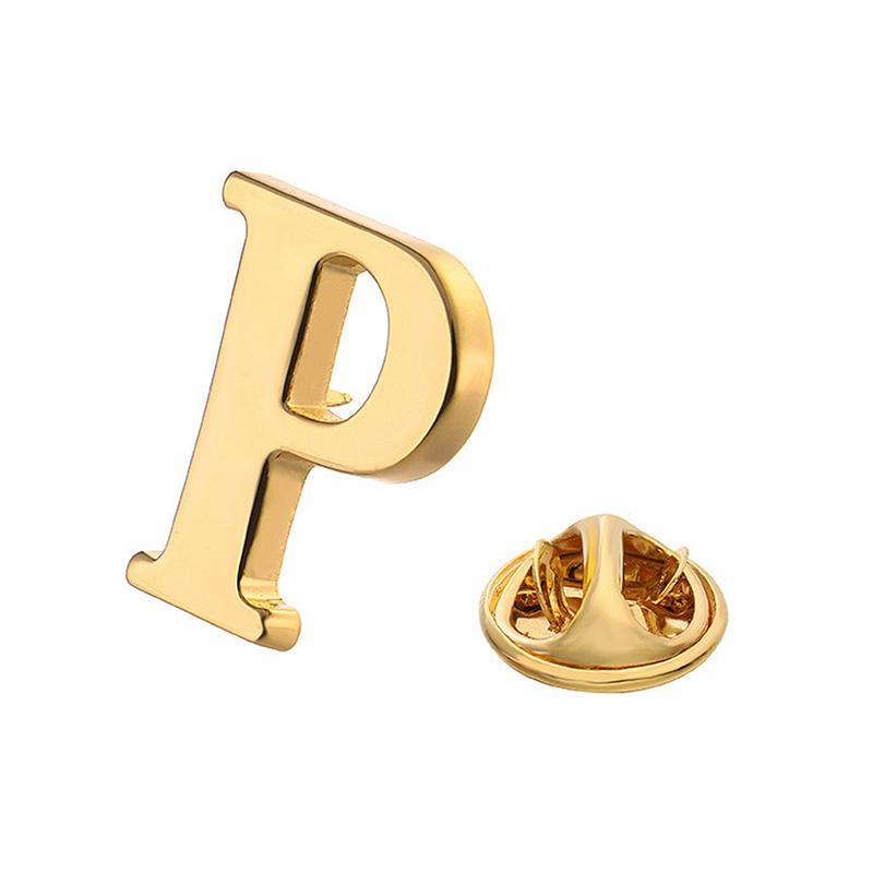Vysoce kvalitní klasický styl zlaté písmeno AZ kovová brož pro ženy a muže, klopový pin, dámský klobouk, šátek, batoh, odznak, šperky