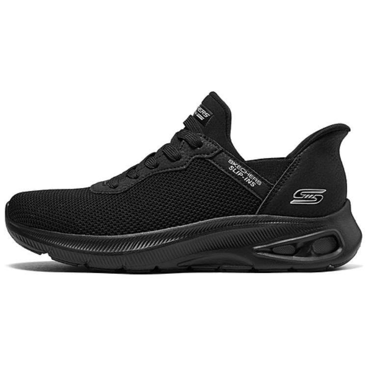 Skechers Comfortable Trendy Shock Absorbing Low Top Casual Shoes Women sneakers Black 117509-BBK 35