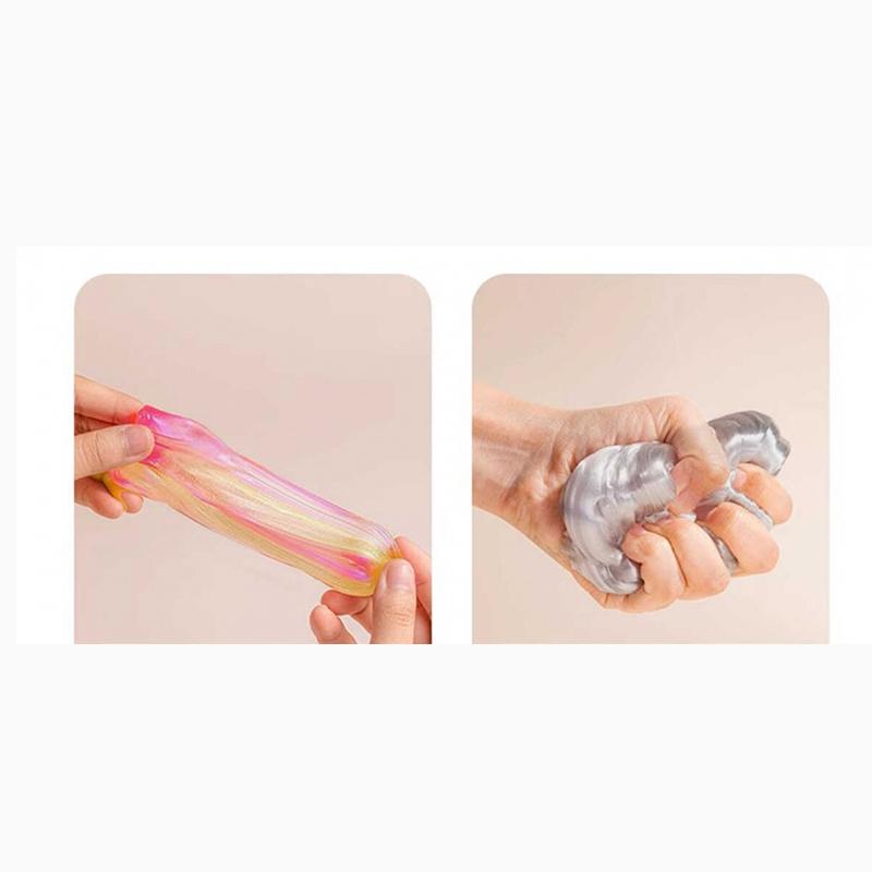 Wiederverwendbares Knete Flüssigkristall Hüpfender Schleim Spielzeugset Kindersicher Matsch Stressabbau Knete Formbar Handgemacht DIY Handgum Knete
