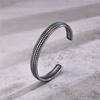 Personality Vintage Feather Thorns Twist Silver Color Open Cuff Bracelet for Men Stainless Steel Adjustable Bangle Gifts