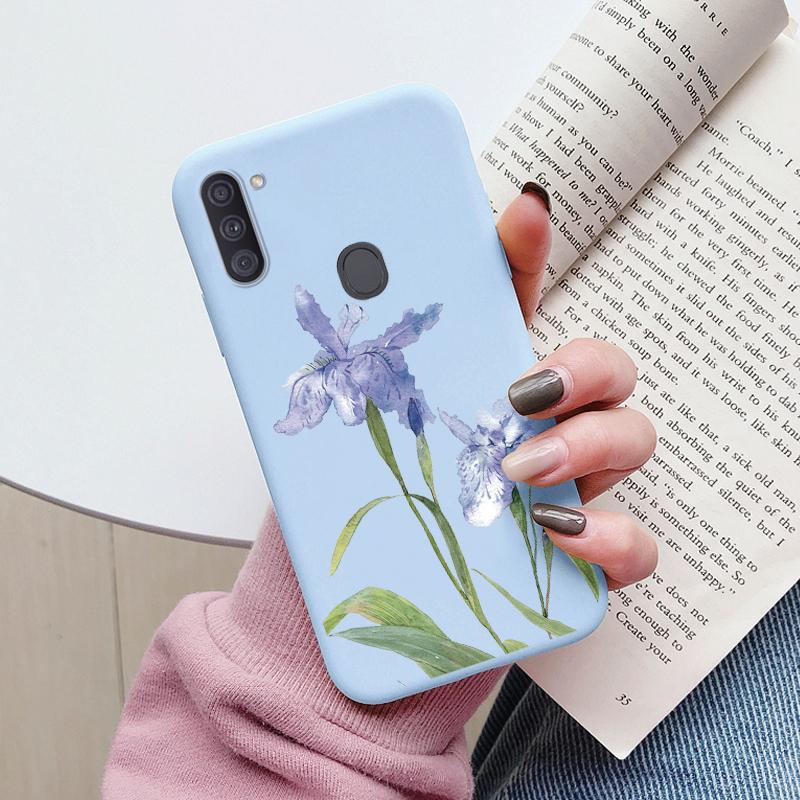 Soft Case For Samsung Galaxy A11 M11 Phone Cover Cute Flowers Butterfly Fundas TPU Coque For Samsung A11 A 11 M GalaxyA11 Bumper