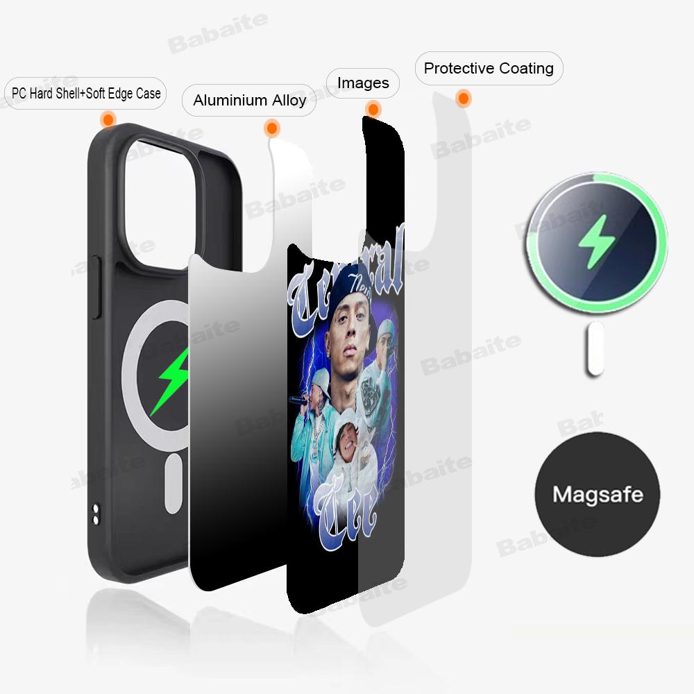UK Drill Rapper Central Cee Phone Case Magnetic Case For IPhone 16 14 13 12 11 15 Pro Max Plus For Magsafe Wireless Charge Cover