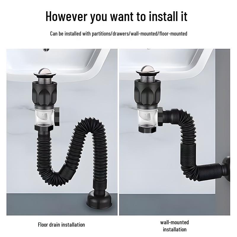 Anti-odor Leak-proof Drain Stopper for Washbasin Countertops - Space-saving Basin Accessory