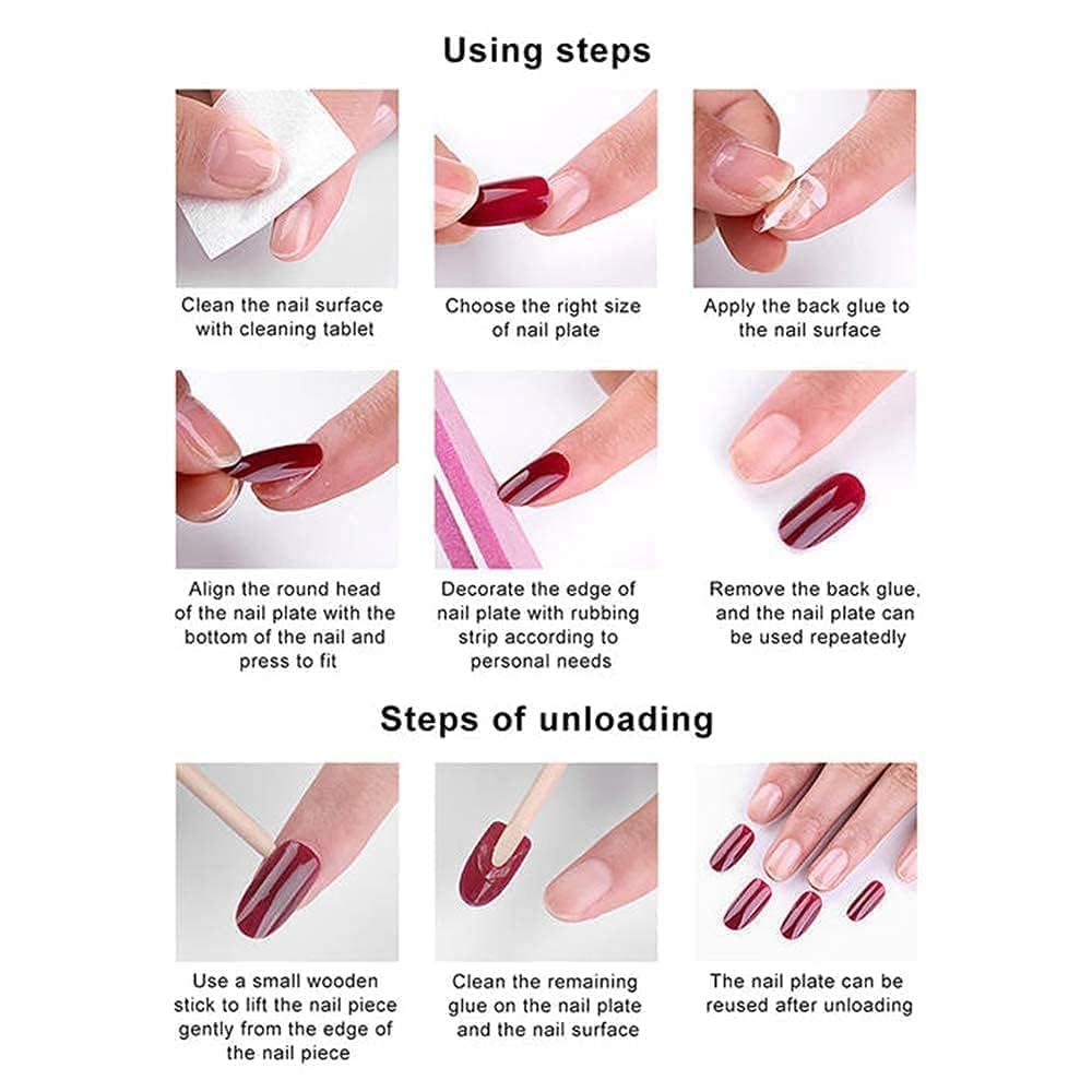 24 Reusable Artificial Fake Nail Set| Lightweight & Long Lasting| Easy To Use| Quick Fix For Festivals & Special Occasions