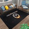 Overwatch logo printed flannel carpet, non-slip, suitable for bedroom, living room, and children's room decoration