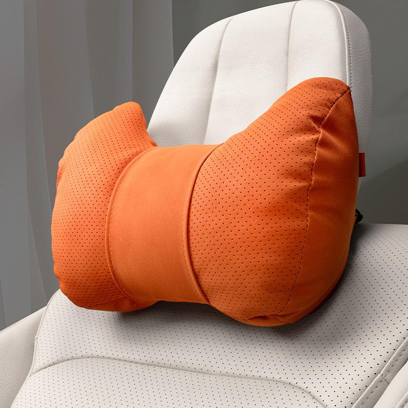 2025 Summer Suede Car Headrest S-Class Pillow Car Neck Protection Pillow High-end Cushion Seat Waist Pillow Waist Protector