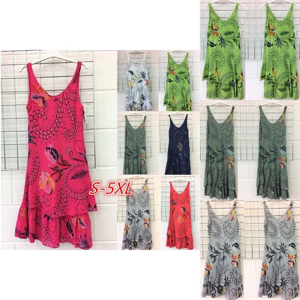 Premium Quality Womens Summer Casual Swing Sundress Sleeveless Boho Tunic Dress For Plus Size Elegance