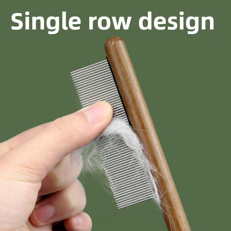 Wood Lengthening Cat Comb Retro Portable Professional Pet Cat Grooming Comb Convenient Storage Dog Hair Trimmer Cleaning Hair Pet Cleaning Products