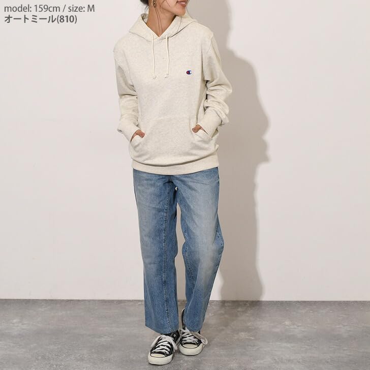 Champion Basic Long Fleece Embroidered Size White Men's Hoodie, Sleeve, Lining, Logo, C3-W101Z,