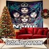 Custom Name Personalized Queen (band) Print Tapestry, Wall Art Decor, Bedroom, Dorm, Apartment, LivingRoom, Party Backdrop, Gift for Birthday