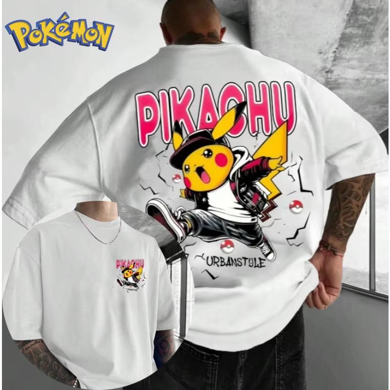 Cartoon Super Cool Pikachu Print T-shirt Summer New Men s and Women s Y2K Harajuku Loose Casual Short-sleeved Top S