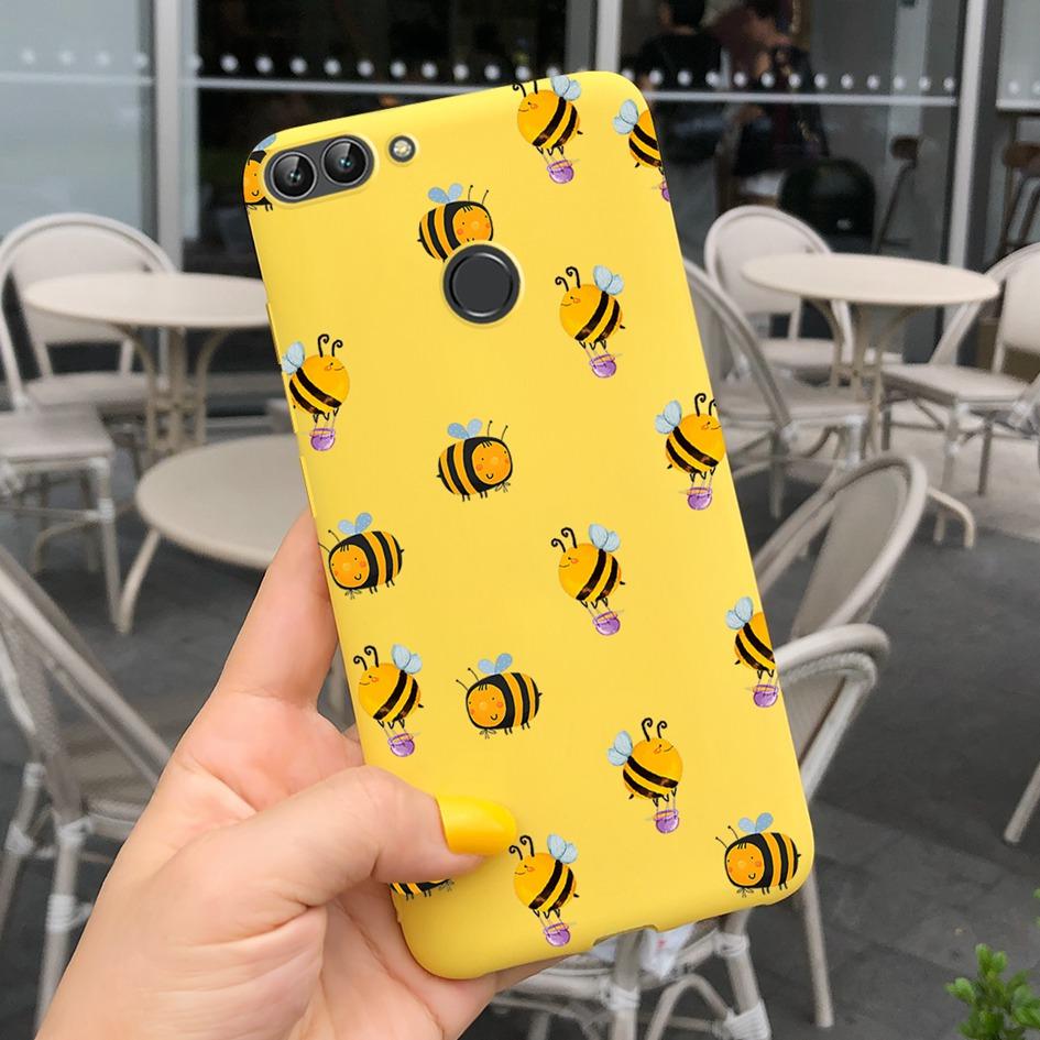 For Huawei P Smart Case For Huawei P Smart 2018 Daisy Flower Phone Case FIG-LX1 Soft Tpu Silicone Back Cover On PSmart 5.65" Bag