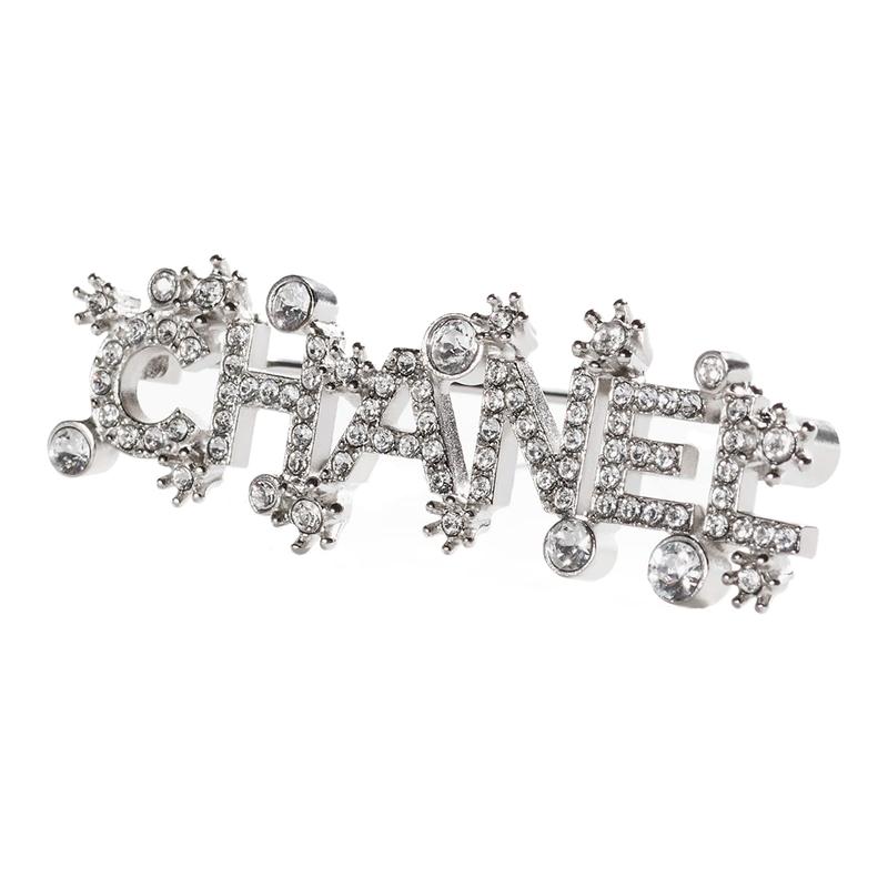 

CHANEL [23 spring and summer new products] fashion letter logo brooch women s silver срібний