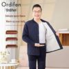 Oudifen Lamb Fleece Thermal Underwear Set with Knee Protection