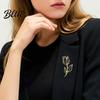 Jewelry Gift Brooch Hollow Tulip Design Anti-Wear Lapel Pin Sweaters