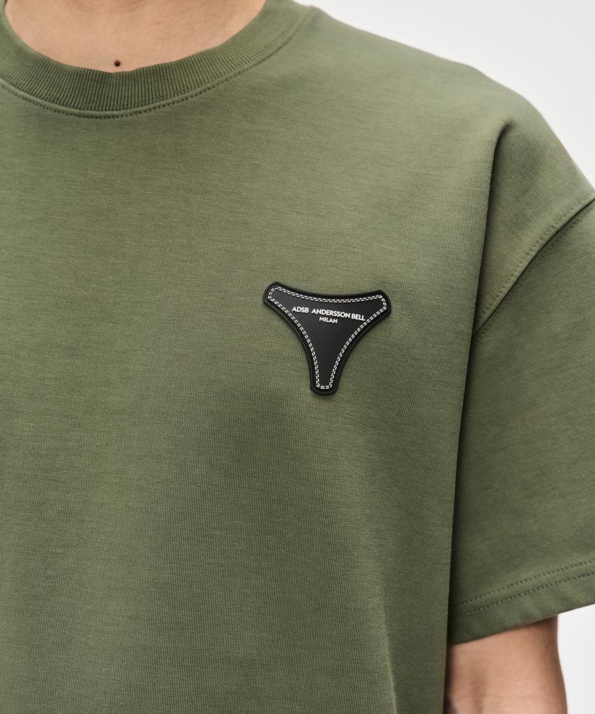 ADSB ANDERSSON BELL Unisex Stool Patch Logo T-Shirt Atb1230U(Khaki)