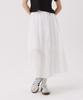AWESOME STUDIO Cotton Tiered Long Skirt White