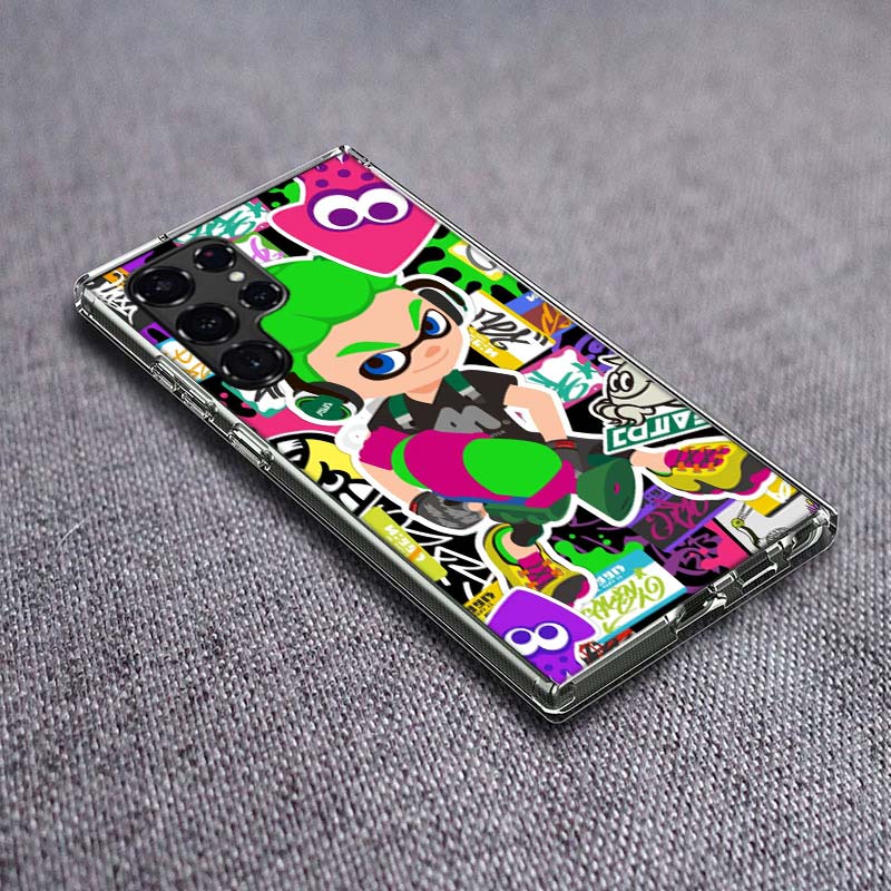 

Игровой чехол для телефона S-Splatoons для Samsung Galaxy S24 S23 S21 S20 FE S22 S26 Ultra S25 Edge S10 Plus Чехол Прозрачный ТПУ Capa Shell Coq Samsung S23 FE