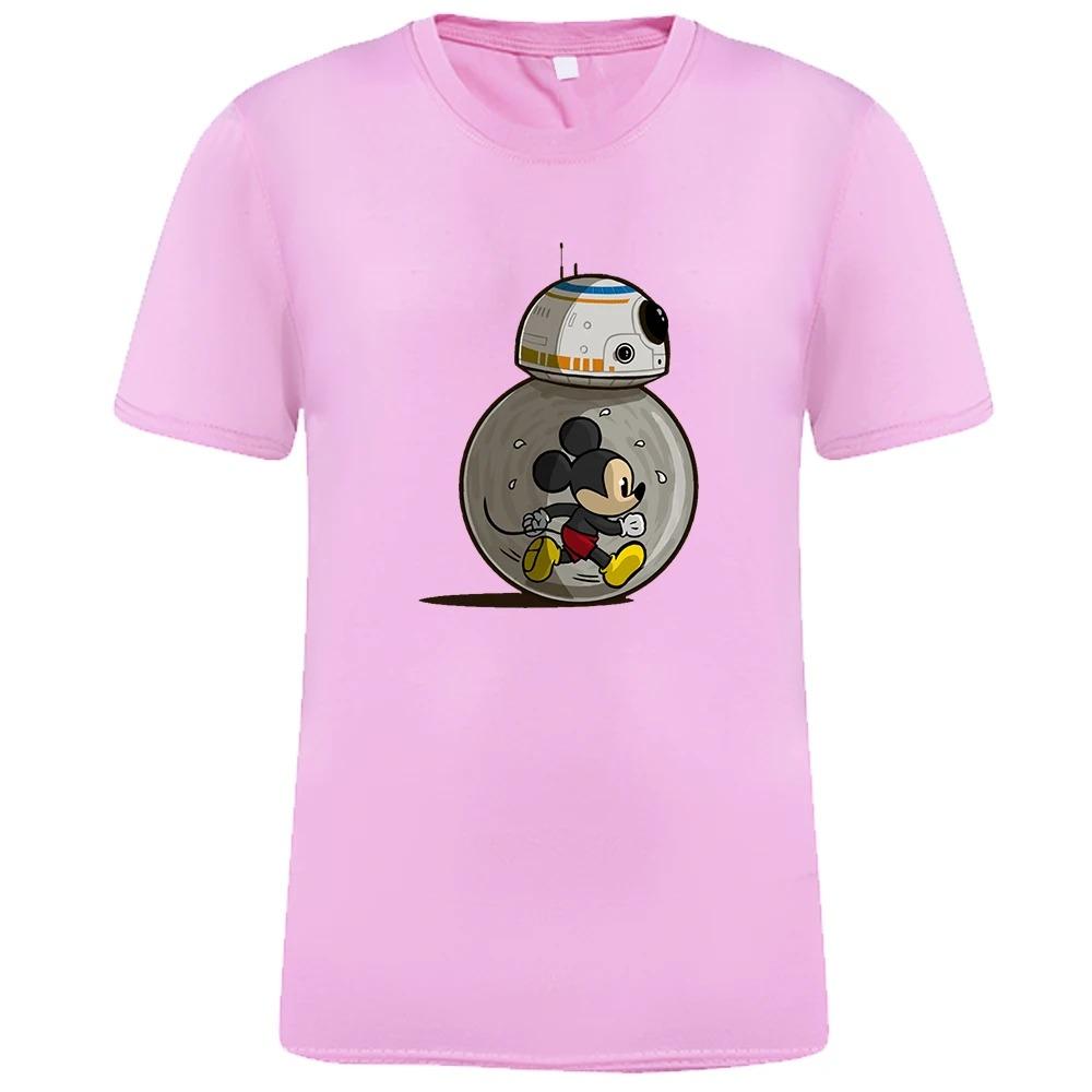 Běžecké tričko s potiskem Mickey Mouse pro muže Disney Star Wars Zábavné tričko Letní bavlněný top Harajuku móda Pánské tričko