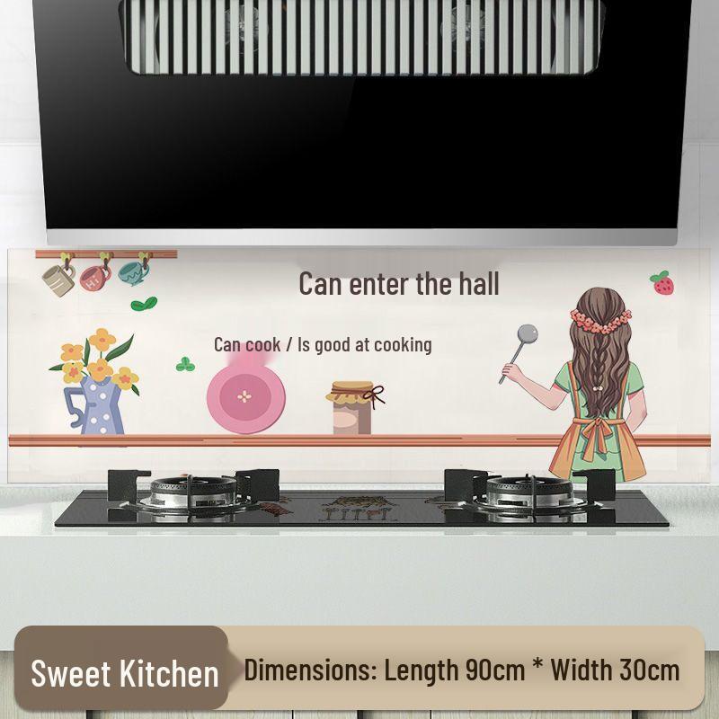 High-Temperature Resistant, Fireproof, Waterproof Kitchen Wall Sticker - Oil & Stain Proof for Stove, Range Hood, and Tile