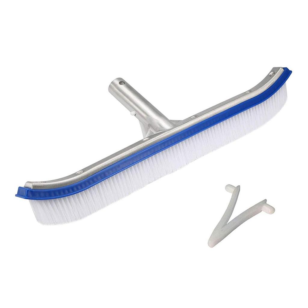 Satın alın 18 inch Swimming Pool Brush Aluminum Handle and Nylon Bristles with V Clip Joom