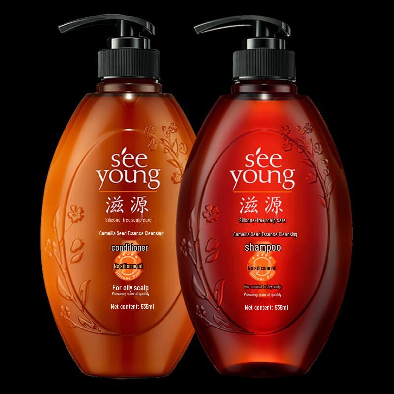 Siyuan Tea Seed Anti-Dandruff Shampoo & Conditioner Set