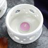 Hollowed-out Design Ceramic Stew Bowl  Heat Preservation Stew Bowl Candle Heater