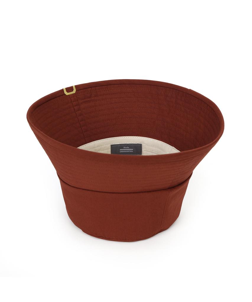 Eondeokeonteulolseutyudio Cotton Bucket Hat Drop Bucket / D Bio / Sunset Red