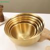 3 Stück/Set Koreanische Salatschüssel aus Edelstahl Kalte Nudelschüssel Multifunktionale Kochschüssel Nudelschüssel Runde Goldene Silberne Schüssel