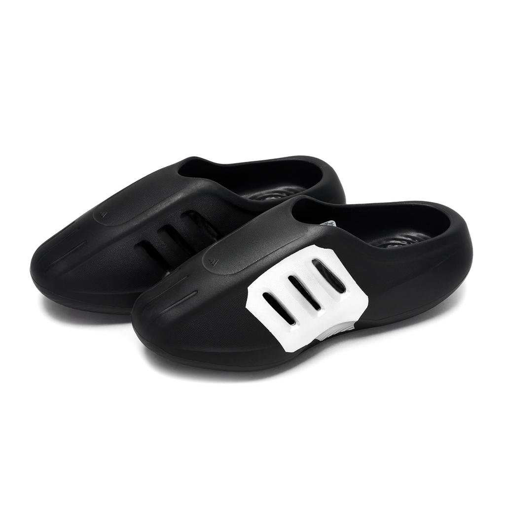 Adidas Originals AdiFOM IIInfinity Mules Quiet Abrasion Resistant Closed Toe Slippers Unisex Black Silver IG6969(Team80-S-BOX)