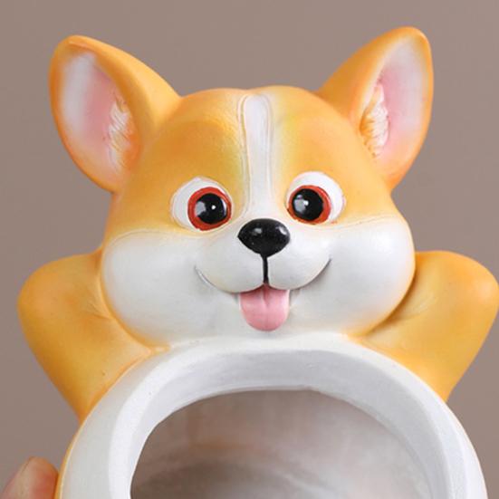 Animal Flower Pot Cat Dog Succulents Pots Resin Planter with Drainage Hole for Succulents Home Office Desk Decoration