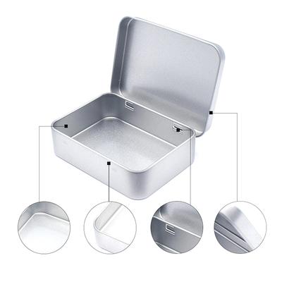 1Pc Diy Accessories Metal Tin Silver Black Flip Storage Box Tool Box Money Coin Candy Key Business Card Storage Box