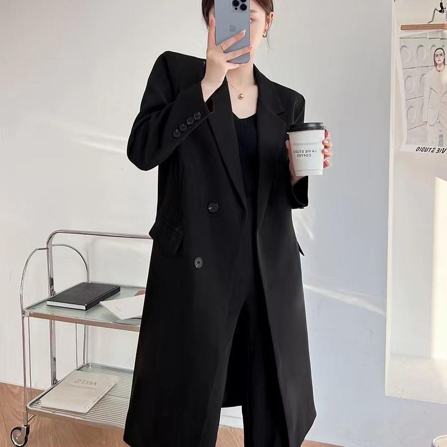 Women's Mid-Length Single-Breasted Trench Coat - Stylish British Street Style for Spring & Autumn