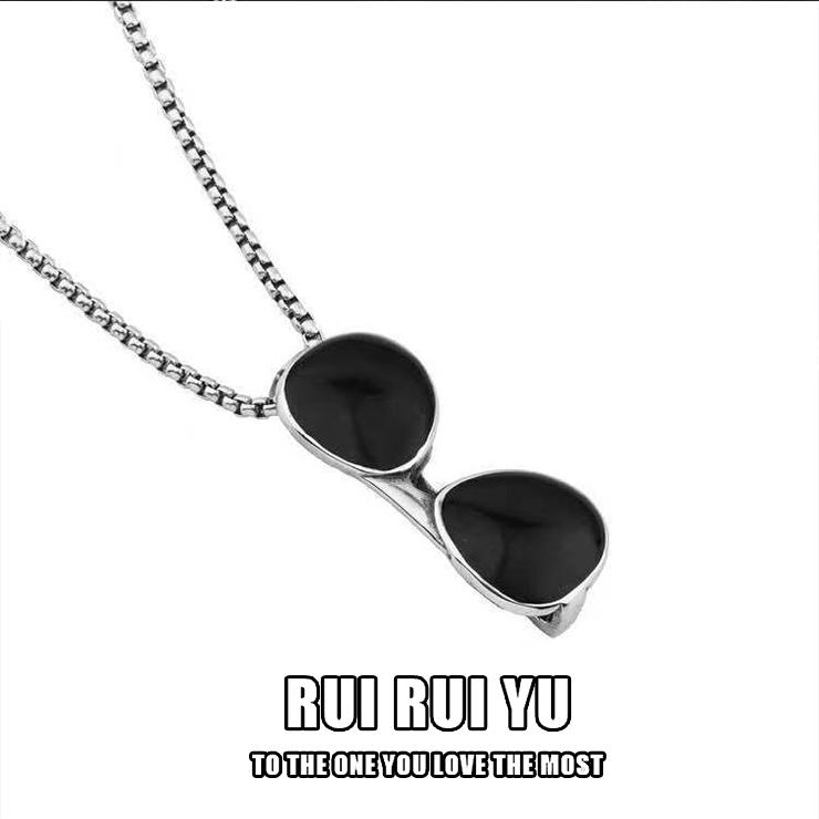 

RUI RUI YU, новые солнцезащитные очки, ожерелье с подвеской в ​​виде солнцезащитных очков, модное индивидуальное длинное ожерелье в стиле хип-хоп для пар для мужчин и женщин 1 PCS