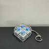 Bright RGB Ambient Lights Mechanical Switch Keychain Keyboard Key Cap Pendant  Stress Relief