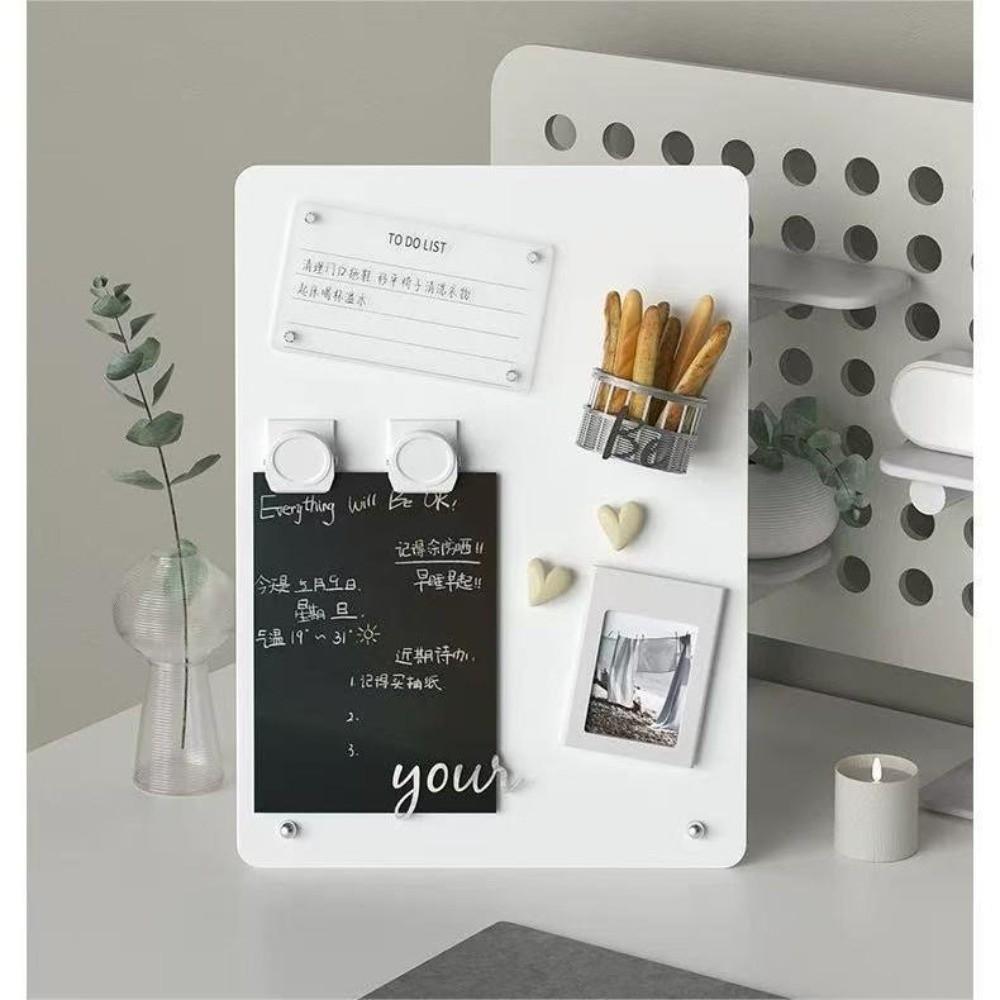 Metal Magnet Bulletin Board Ironwork Sign Desktop Message Board Magnetic Board  for Office Home