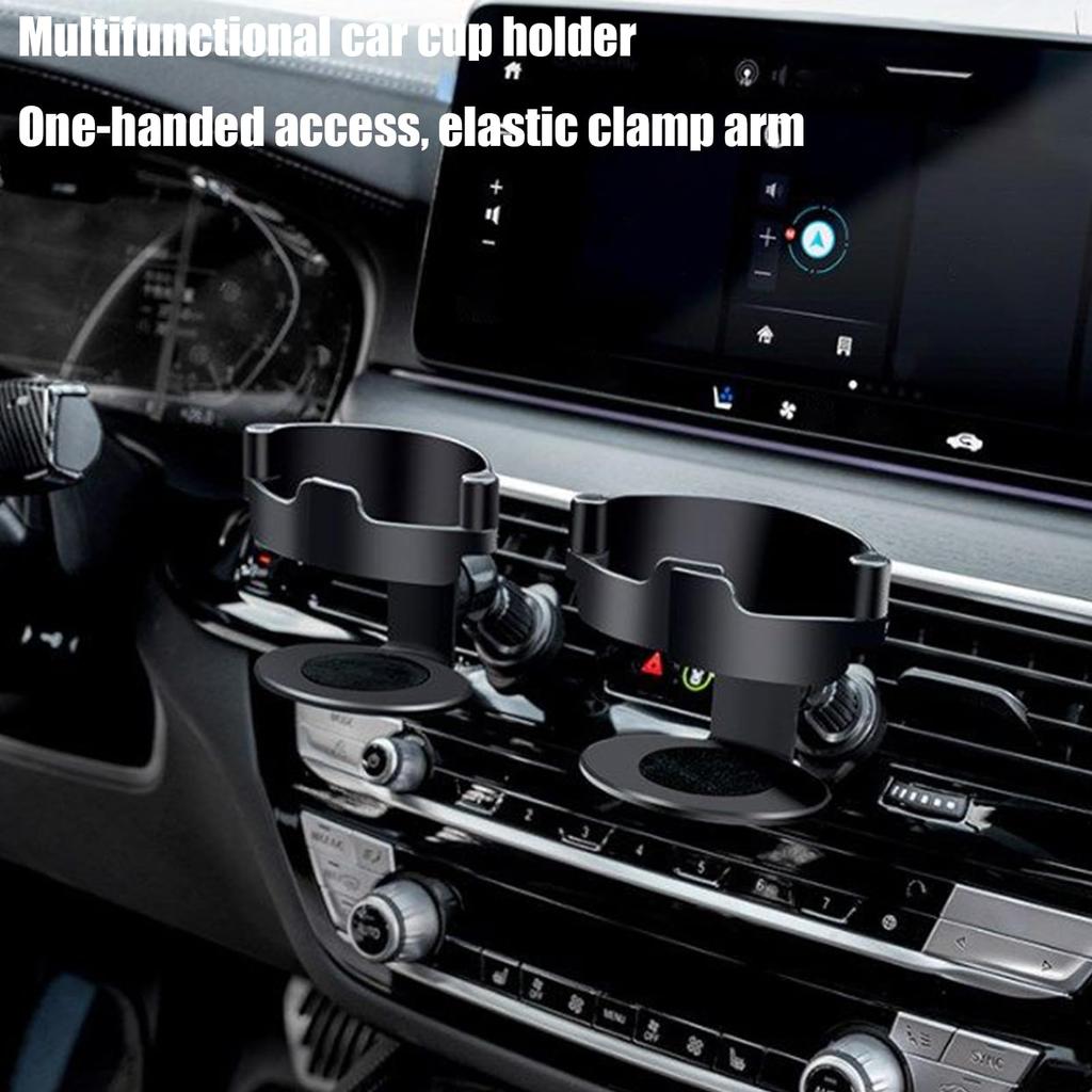 Car Cup Holder - Air Vent Mounted Bottle Stand, Anti-Vibration Bottle Stand and Ashtray Bracket